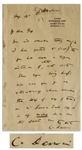 Charles Darwin Autograph Letter Signed With Evolution Related Content -- ...you had seen a dozen instances of white cats with blue eyes being deaf...